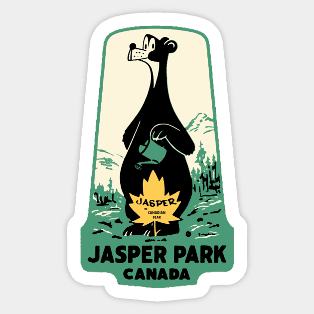 Jasper Park Alberta Vintage Sticker by Hilda74